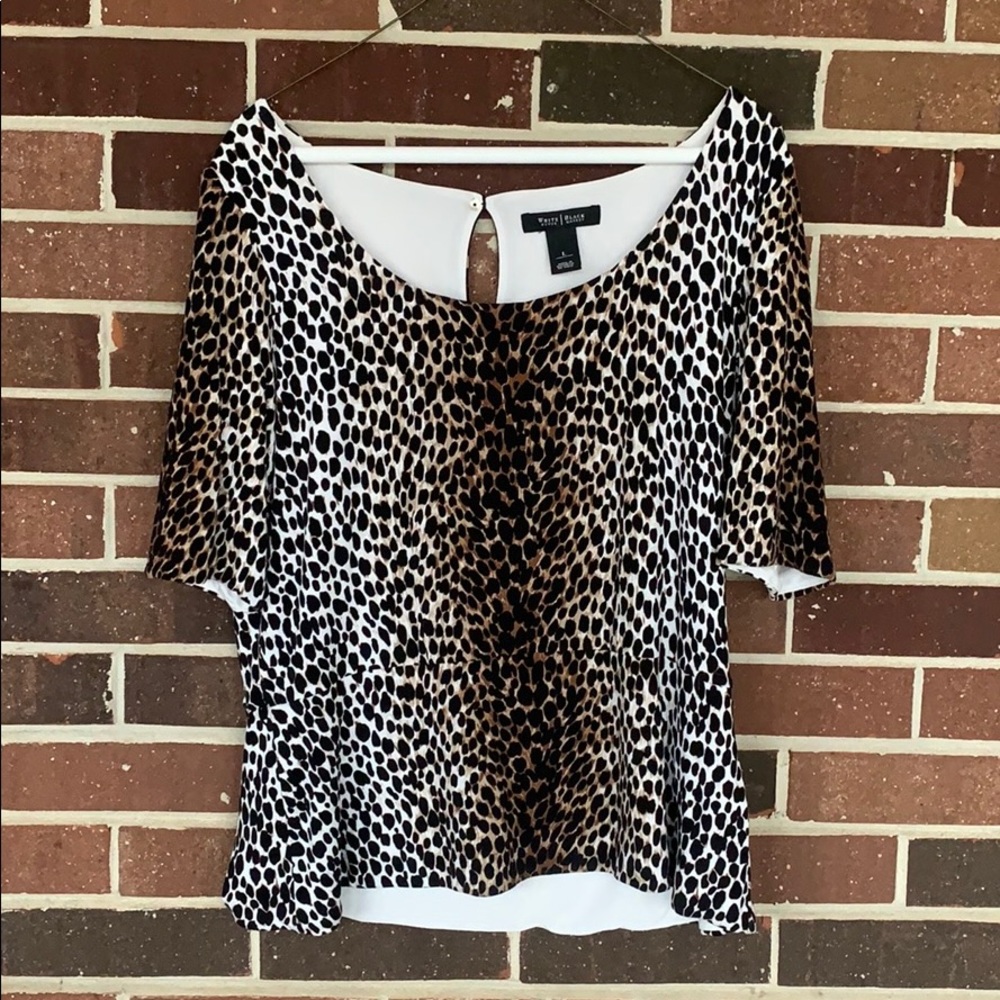 CLOSET CLEAR OUT! White House | Black Market Animal Print Blouse